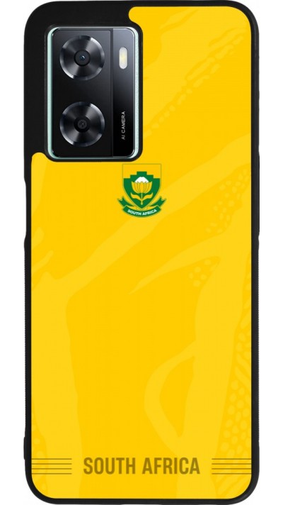 Coque OPPO A57 5G - Silicone rigide noir Maillot de football Afrique du Sud 2026 personnalisable