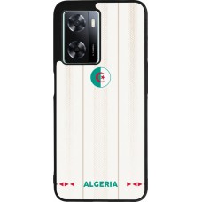 Coque OPPO A57 5G - Silicone rigide noir Maillot de football Algérie 2026 personnalisable