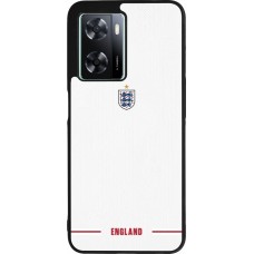 Coque OPPO A57 5G - Silicone rigide noir Maillot de football Angleterre 2026 personnalisable
