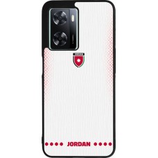 Coque OPPO A57 5G - Silicone rigide noir Maillot de football Jordanie 2026 personnalisable