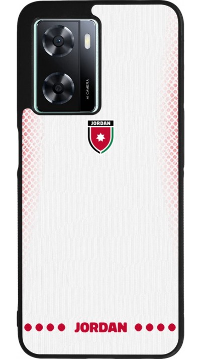Coque OPPO A57 5G - Silicone rigide noir Maillot de football Jordanie 2026 personnalisable