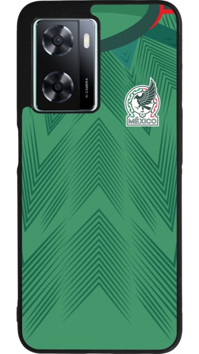 OPPO A57 5G Case Hülle - Silikon schwarz Mexiko 2022 personalisierbares Fussballtrikot
