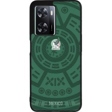 Coque OPPO A57 5G - Silicone rigide noir Maillot de football Mexique 2026 personnalisable
