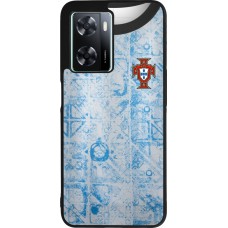 OPPO A57 5G Case Hülle - Silikon schwarz Portugal Away personalisierbares Fussballtrikot