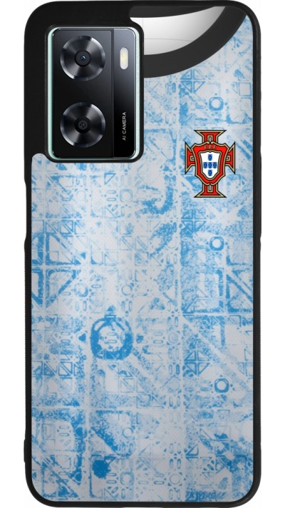 OPPO A57 5G Case Hülle - Silikon schwarz Portugal Away personalisierbares Fussballtrikot