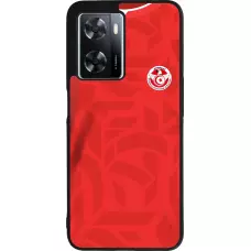 Coque OPPO A57 5G - Silicone rigide noir Maillot de football Tunisie 2022 personnalisable