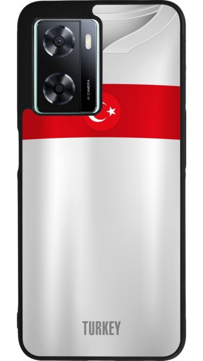 OPPO A57 5G Case Hülle - Silikon schwarz Türkei personalisierbares Fussballtrikot