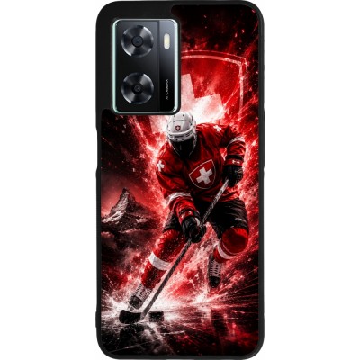 Coque OPPO A57 5G - Silicone rigide noir Hockey World Championship Player