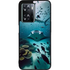 OPPO A57 5G Case Hülle - Silikon schwarz Manta Lagune Reinigung