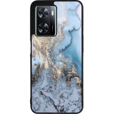 Coque OPPO A57 5G - Silicone rigide noir Marble 04