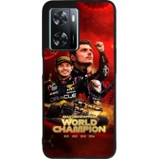 Coque OPPO A57 5G - Silicone rigide noir Max Verstappen Champion 2023