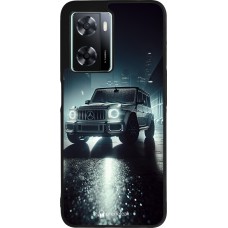 Coque OPPO A57 5G - Silicone rigide noir Mercedes G AMG Night