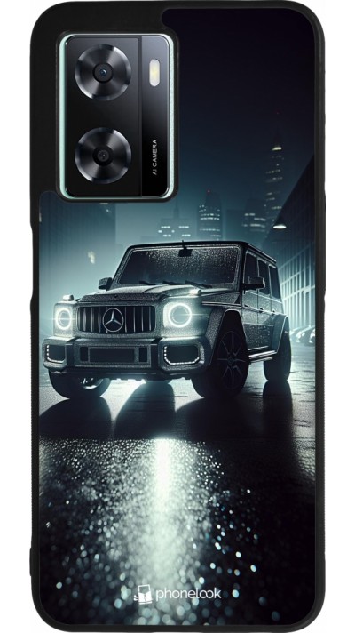 Coque OPPO A57 5G - Silicone rigide noir Mercedes G AMG Night