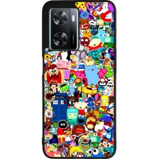 OPPO A57 5G Case Hülle - Silikon schwarz Mixed cartoons