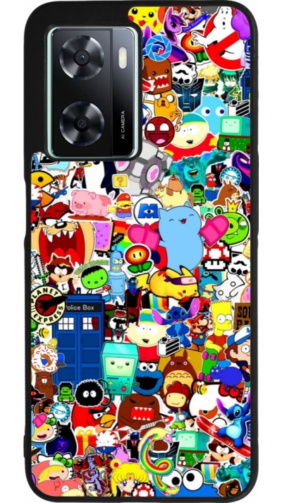 Coque OPPO A57 5G - Silicone rigide noir Mixed cartoons