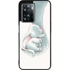 Coque OPPO A57 5G - Silicone rigide noir Mom 1903