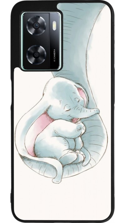 Coque OPPO A57 5G - Silicone rigide noir Mom 1903