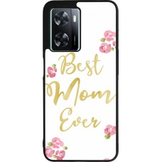 Coque OPPO A57 5G - Silicone rigide noir Mom 2024 best Mom ever