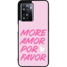 Coque OPPO A57 5G - Silicone rigide noir More amor porfavor