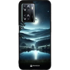 Coque OPPO A57 5G - Silicone rigide noir Night Sky View