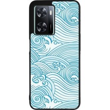 Coque OPPO A57 5G - Silicone rigide noir Ocean Waves