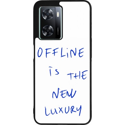 Coque OPPO A57 5G - Silicone rigide noir Offline is the new luxury