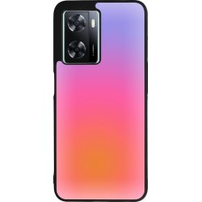 OPPO A57 5G Case Hülle - Silikon schwarz Orange Pink Blue Gradient