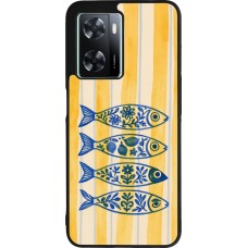 Coque OPPO A57 5G - Silicone rigide noir Portuguese fish 2026