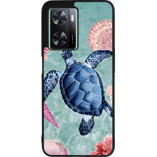 OPPO A57 5G Case Hülle - Silikon schwarz Preppy Turtle