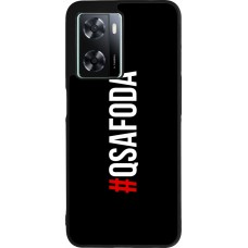 Coque OPPO A57 5G - Silicone rigide noir Qsafoda 1