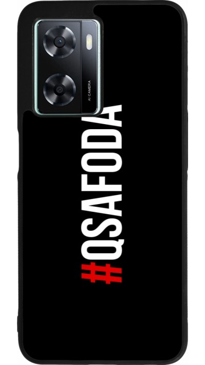 Coque OPPO A57 5G - Silicone rigide noir Qsafoda 1