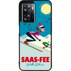 OPPO A57 5G Case Hülle - Silikon schwarz Saas-Fee Ski Downhill