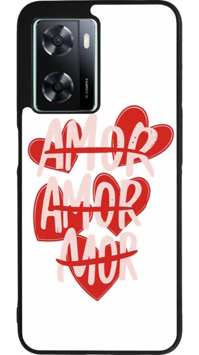 Coque OPPO A57 5G - Silicone rigide noir Saint Valentines Day 26 Amor
