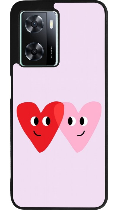 Coque OPPO A57 5G - Silicone rigide noir Saint Valentines Day 26 Heart