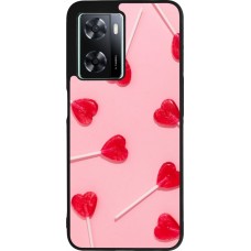 Coque OPPO A57 5G - Silicone rigide noir Saint Valentines Day 26 Lollipop