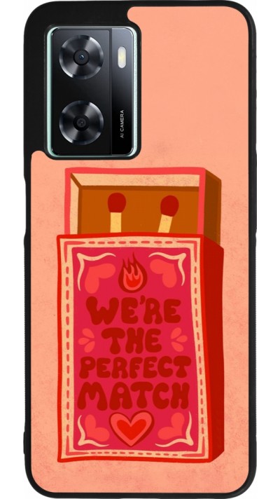 Coque OPPO A57 5G - Silicone rigide noir Saint Valentines Day 26 Perfect Match