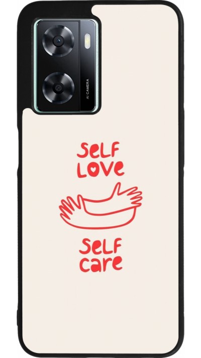 Coque OPPO A57 5G - Silicone rigide noir Saint Valentines Day 26 Self love self care