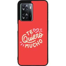 Coque OPPO A57 5G - Silicone rigide noir Saint Valentines Day 26 Te quiero mucho