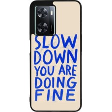 Coque OPPO A57 5G - Silicone rigide noir Slow down 2026