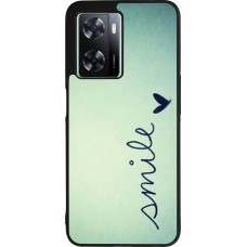 OPPO A57 5G Case Hülle - Silikon schwarz Smile