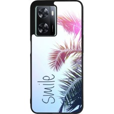 Coque OPPO A57 5G - Silicone rigide noir Smile 05