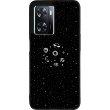 Coque OPPO A57 5G - Silicone rigide noir Space Doodle