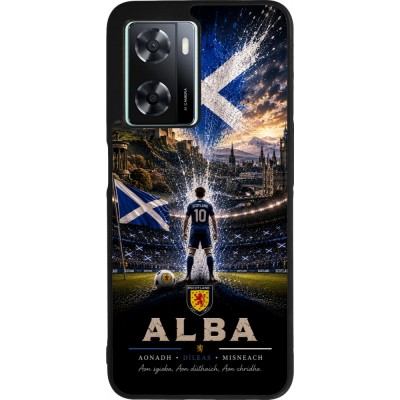 OPPO A57 5G Case Hülle - Silikon schwarz Fussball Schottland splash 2026
