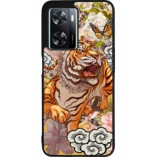 OPPO A57 5G Case Hülle - Silikon schwarz Spring 23 japanese tiger