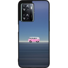 Coque OPPO A57 5G - Silicone rigide noir Spring 23 pink bus