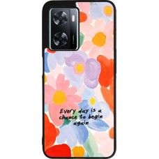 OPPO A57 5G Case Hülle - Silikon schwarz Every day is a chance Spring 2026