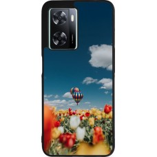 OPPO A57 5G Case Hülle - Silikon schwarz Hot air balloon Spring 2026