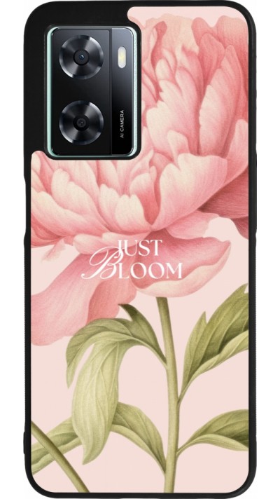 OPPO A57 5G Case Hülle - Silikon schwarz Just Bloom Spring 2026