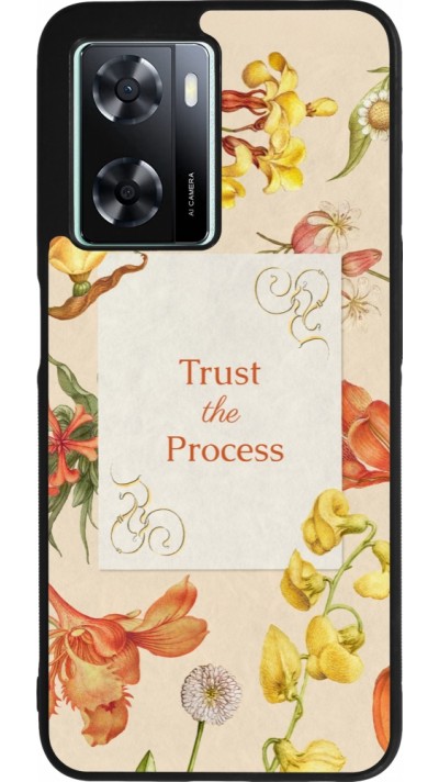 OPPO A57 5G Case Hülle - Silikon schwarz Trust the process Spring 2026