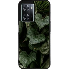 Coque OPPO A57 5G - Silicone rigide noir Spring 23 fresh plants